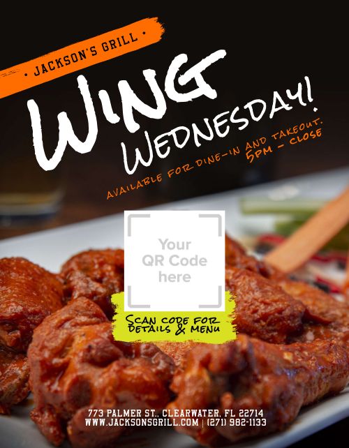 Wing Specials Flyer page 1 preview