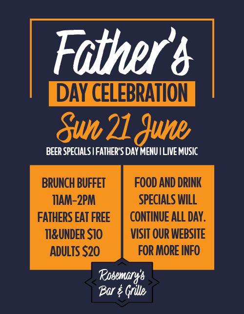 Fathers Day Celebration Flyer