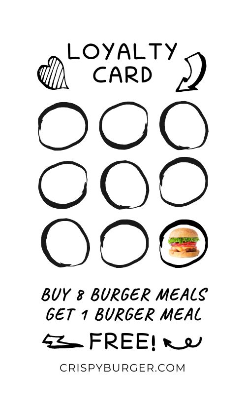 Simple Burger Loyalty Card