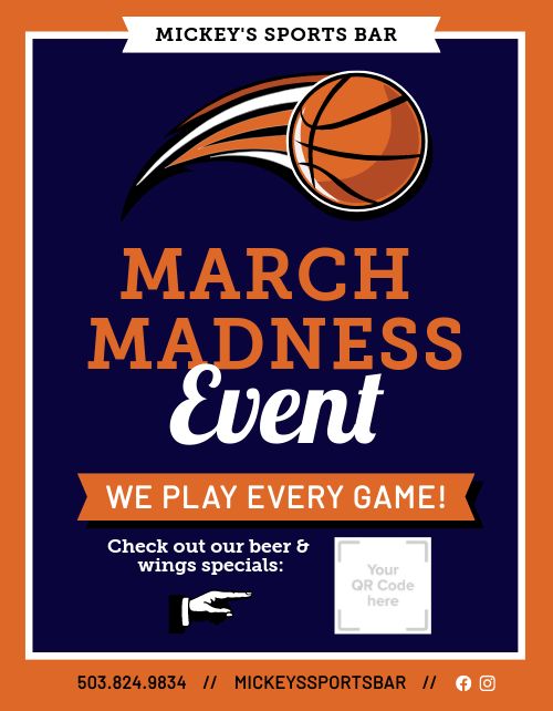 March Madness Event Flyer