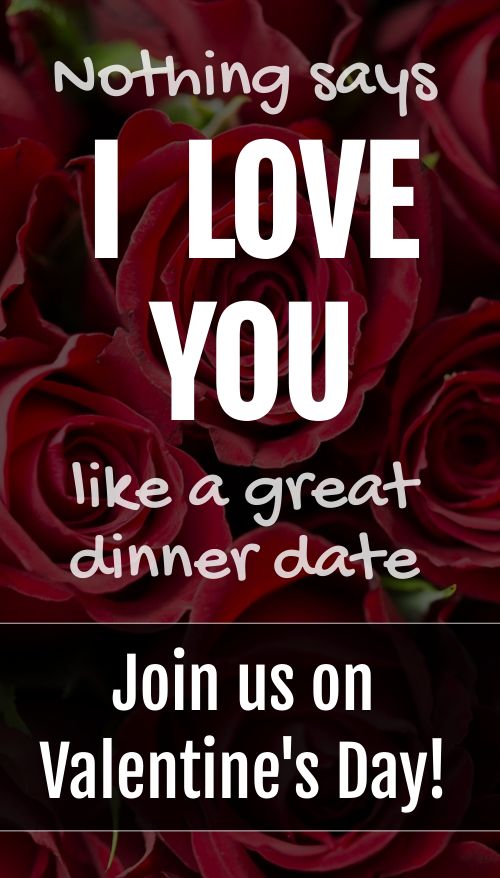 Vertical Valentines Day Dinner Date Digital Screen