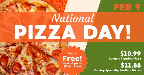 Pizza Day Specials Facebook Post