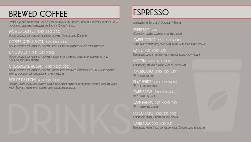 Simple Coffee Digital Menu Board page 1 preview