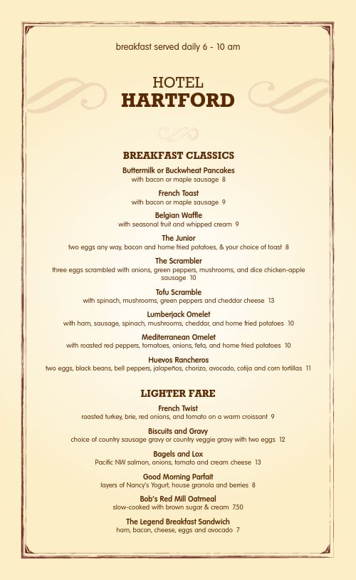 plettenberg hotel breakfast menu