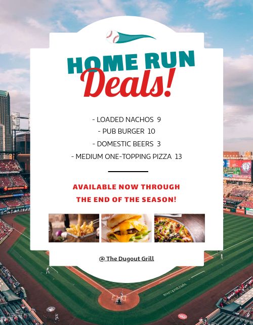 Baseball Deals Flyer