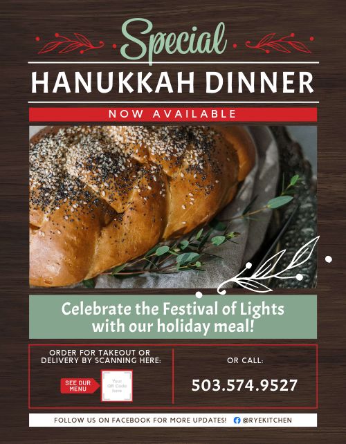 Hanukkah Dinner Signage