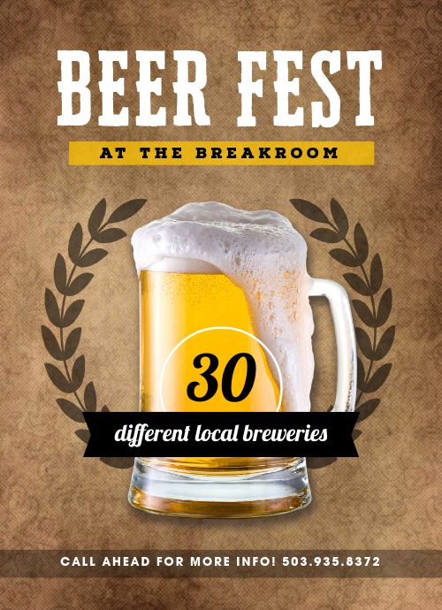 Rustic Beer Fest Table Tent Template by MustHaveMenus