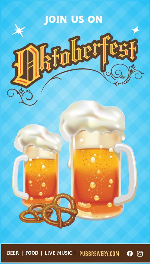 Blue Oktoberfest Digital Marketing Board