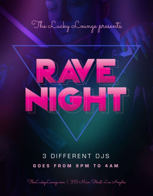 Rave Nightclub Flyer