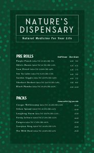 Dotted Dispensary Menu Design Template By MustHaveMenus