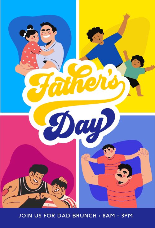 Colorful Fathers Day Table Tent