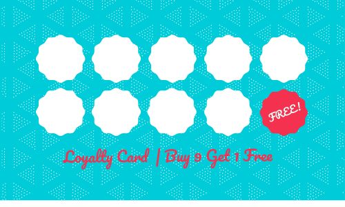 Blue Food Truck Loyalty Card page 1 preview