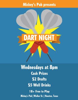 Bar Darts Flyer
