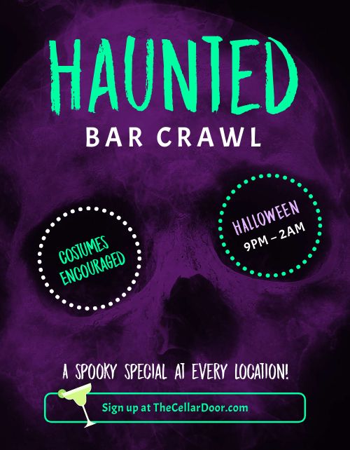 Bar Crawl Halloween Flyer