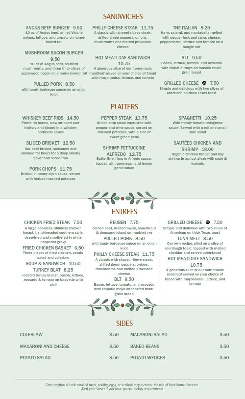 Fresh Restaurant Menu Design Template by MustHaveMenus