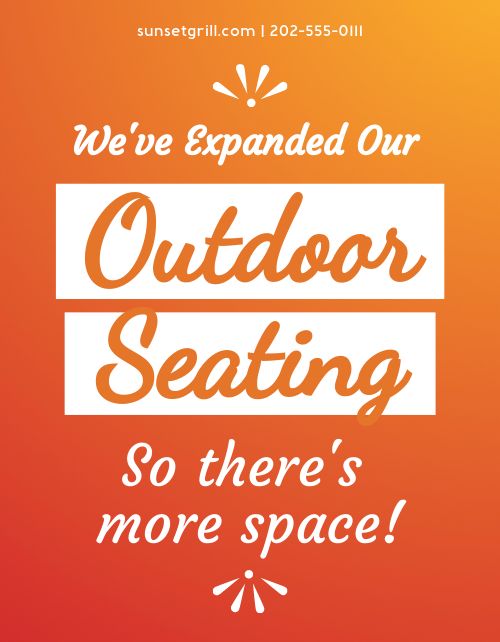 Patio Seating Sign Template by MustHaveMenus