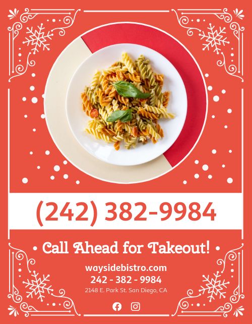 Holiday Takeout Flyer