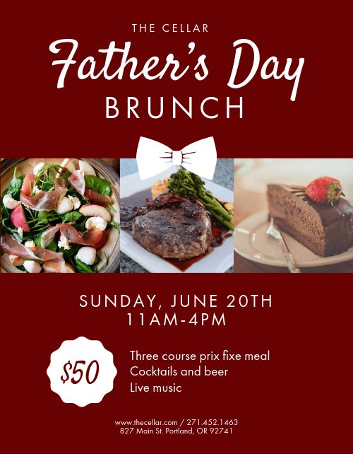 Fathers Day Brunch Flyer