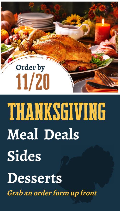 Digital Thanksgiving Preorder Sign with Photo