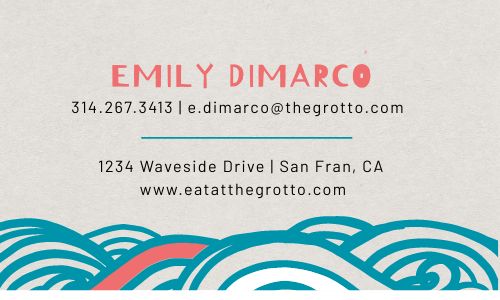 Abstract Seafood Business Card