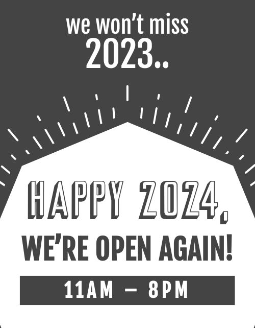 New Year Reopening Sign