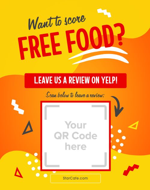 Free Food QR Sandwich Board