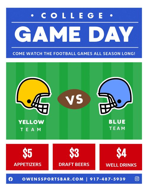 Game Day Sports Bar Flyer