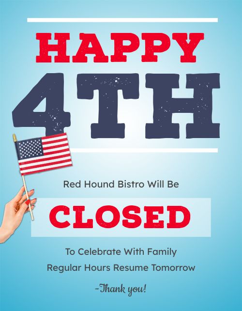 4th of July Hours Flyer Template by MustHaveMenus