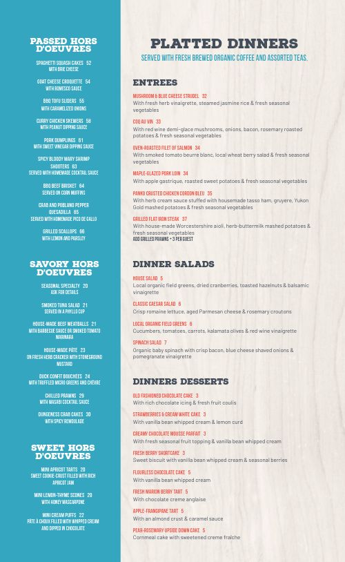 Breakfast Catering Menu page 2 preview