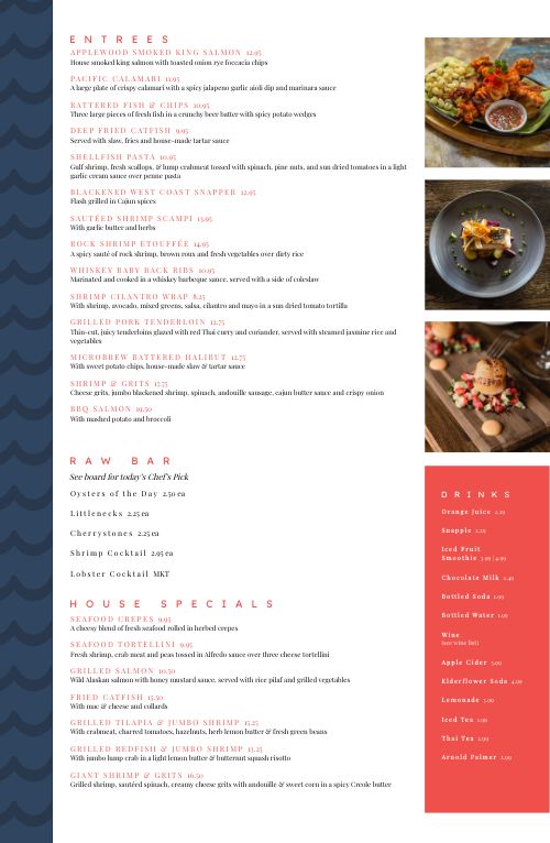 Seafood Waves Menu Design Template By Musthavemenus