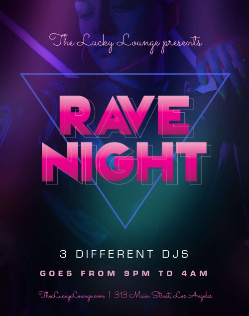 Rave Night Poster