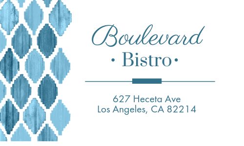 Bistro Restaurant Card