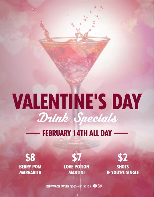 Valentines Day Bar Flyer