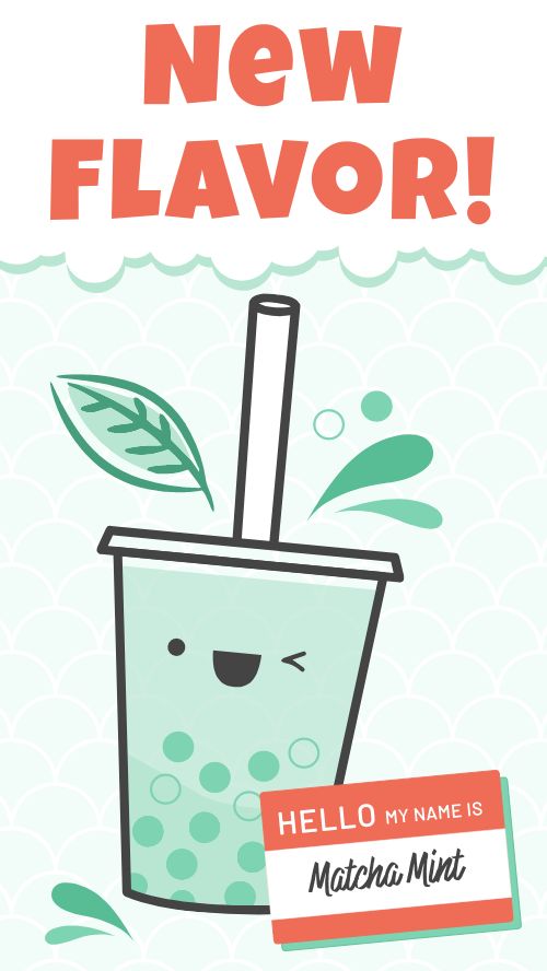 Boba Tea Instagram Story page 1 preview