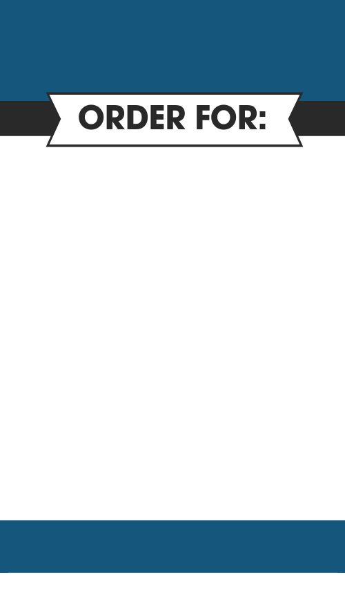 Food Order Label