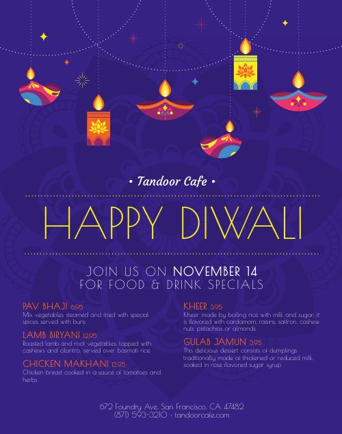 Diwali Lights Poster page 1 preview